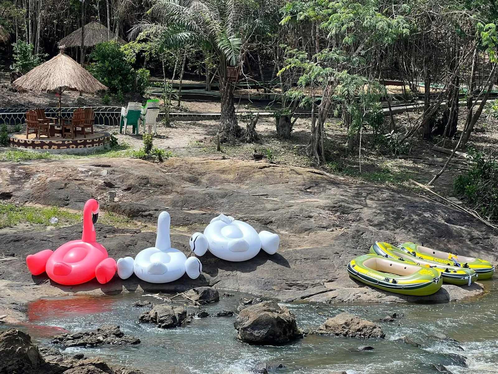 Boats along the riverbank