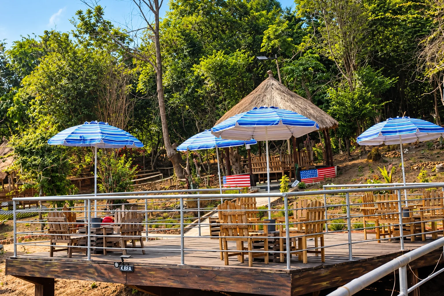 river deck at Bush Garden